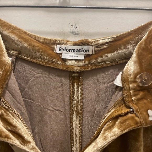 Reformation Crushed Velvet Silk Blend Pants - Picture 5 of 7